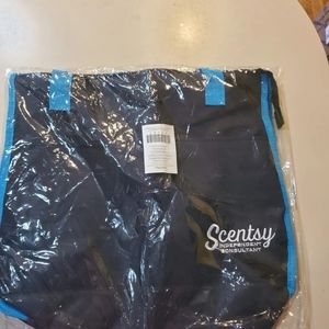 Scentsy Consultant Black & Aqua Tote Bag New